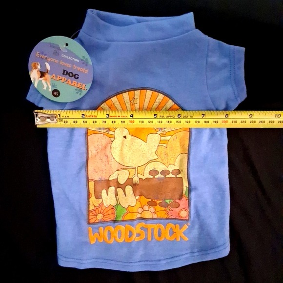 🎸 Woodstock Music Doggy Swag! X-Small Graphic Pet Shirt Iconic Rock Paw-Fection - Picture 3 of 5